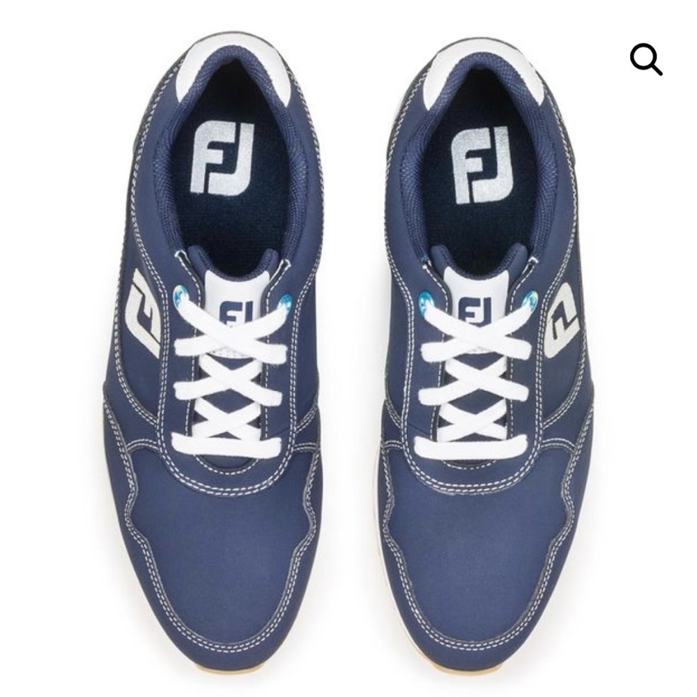Women's FootJoy Sport Retro Blue and White Golf Shoes. Size 7